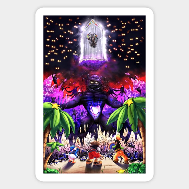 The Final Battle (Kingdom Hearts Poster) Sticker by Arcanekeyblade5